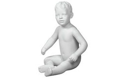 maniquie de bebe en color blanco