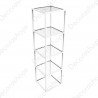 Estantería básica metálica  cristal 4 alturas